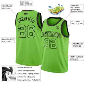Diseño de Impresión de Números y Letras para Camisetas de Baloncesto Personalizadas, Serigrafía para Nombre y Número de Equipo - Product Image 2