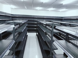 Étagères de présentation multifonctionnelles double face perforées en acier robuste OneTech, 5 niveaux, capacité 50-80 kg, pour la vente au détail - Product Image 3