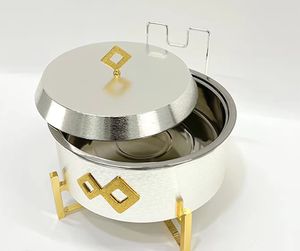 Luxury Stainless Steel Chafing Dish with Lid Buffet Food Warmer Serving Casserole Dish for Hotel Catering <b>Table</b> - Product Image 4