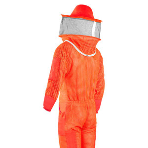 Orange Checkered Beekeeper <b>Suit</b> with Veil Full Body Coverall Four Seasons Casual Wear Nylon - Product Image 4