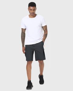 Premium Quality <b>Mens</b> Casual Worsted Shorts Soft Breathable Lightweight Summer Wear Elastic Waist Drawstring Gym Pattern Front - Product Image 2