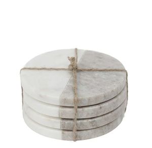 Sous-verres modernes et élégants en marbre blanc et noir, porte-tasses de style antique pour la maison, le bureau, l'hôtel, la cuisine, le salon, et pour les cadeaux de pendaison de crémaillère - Product Image 6
