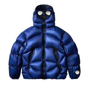 Blouson d'hiver unisexe matelassé avec capuche, col en velours côtelé, fermeture éclair, coupe oversize, décontracté, beige marron, coupe-vent, design uni, 370g, tissé - Product Image 5