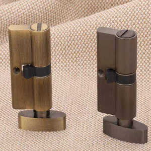 premium 80mm solid brass cylindrical <b>handle</b> set secure keyed entry knob combination with multi-key pack for luxury villas - Product Image 2