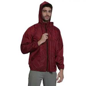 Veste coupe-vent unie simple à fermeture éclair longue, grande taille, prix de gros, veste coupe-vent la plus vendue - Product Image 1
