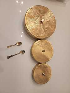 Handcrafted Brass Spice Box: 7-Container Ethnic <b>Storage</b> - Product Image 6