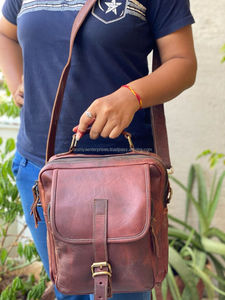 Bolso de mano de cuero de cabra con estilo Vintage para mujer, bolso de compras, bolso de cuero elegante, bolsos hechos a mano de cuero Real - Product Image 5