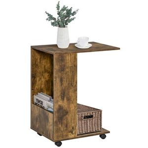 Tavolino Laterale Moderno a Forma di C, Girevole e Sollevabile con Funzioni di Stoccaggio per Soggiorno, Tavolino da Caffè o Tavolino d'Appoggio - Product Image 3