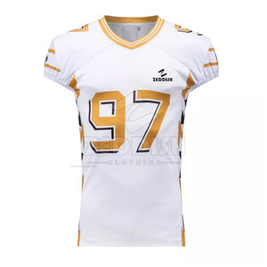 Maillot de football américain sur mesure respirant à manches courtes - Haute qualité, fabrication pakistanaise, résistant - Product Image 2