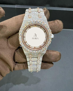 Montre de luxe pour homme sertie de diamants Moissanite VVS1, testée au testeur de diamants, style mécanique - Product Image 2