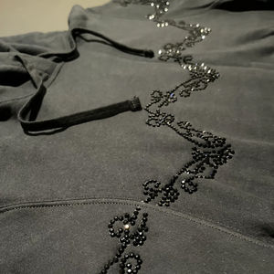 Sudadera con Capucha Personalizada con Pedrería, 100% Algodón, para Hombre y Mujer, Colores Personalizados, Estilo Urbano, Transpirable y de Secado Rápido - Product Image 4