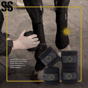 Polo Wraps for Horses Leg Bandage-Exercise Training Use Hook Loop Closure Set 4 Snug Fit Breathable Cotton/Fleece/Polyester - Product Image 3