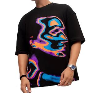 2025, venta al por mayor, camisetas personalizadas de alta calidad, Camisetas básicas para hombres, camisetas holgadas de cuello redondo, camisetas serigrafiadas para hombres, camisetas 100% algodón - Product Image 2