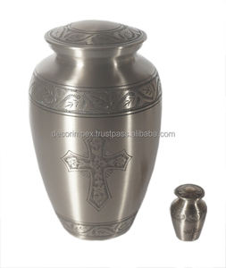 Nouvelle édition spéciale fournitures funéraires inférieures Vase pour le stockage des cendres humaines urne en métal de Style américain fait à la main pour la crémation - Product Image 1