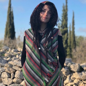 Boho Hooded <b>Poncho</b> Vest Warm Festival Jacket Fairy Pixie Hippie Winter Layer Lightweight Cozy Bohemian Outerwear - Product Image 2