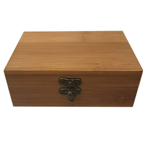 Cajas Rectangulares de Madera con Diseño Grabado y Acabado Negro y Madera Natural de Alto Estándar para Almacenamiento en el Hogar - Product Image 2