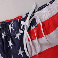 Shorts de bain pour hommes avec drapeau américain, séchage rapide, shorts de plage et de surf avec logo personnalisé