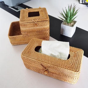 Portapañuelos de ratán, caja para servilletas de papel, cajas de pañuelos para restaurantes y hoteles. - Product Image 4