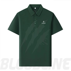 Camisa de Manga Corta para Hombre Bloodline, Blanca, de Algodón Oxford, Transpirable, Formal, Corte Regular, Logotipo Frontal Sólido, Impresión Digital, 220g - Product Image 2