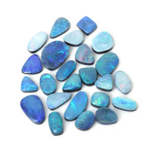 Cabujones de Ópalo Australiano Natural al por Mayor, Gemas Sueltas Azules de Fantasía para la Fabricación de Joyas - Product Image 1