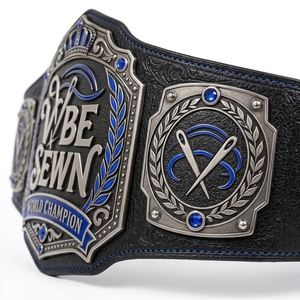 Ceinture de championnat personnalisée, ceinture de récompense avec plaques métalliques de qualité supérieure, design décoratif, sangle réglable, trophée de compétition sportive, OEM - Product Image 4