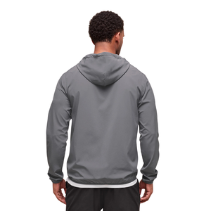 <b>Men</b> Slim Fit Hooded <b>Track</b> <b>Jacket</b> Lightweight Zip Up Windbreaker Running Training Sportswear Casual Activewear Grey Coat - Product Image 2