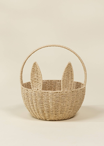 New Arrival Handmade Paper Easter Basket Bunny Handle Round Design Sustainable Kids Gift Basket Wholesale Bulk OEM Supplier - Product Image 2