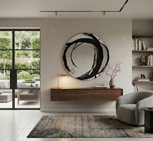 Frameless <b>Round</b> Wall <b>Mirror</b> 24 Inch | Minimalist Modern Design | Premium Decorative <b>Mirror</b> for <b>Bathroom</b> Bedroom Living Room - Product Image 1