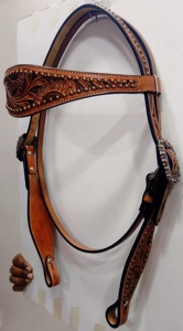 Cabecera de cuero de equitación ecuestre de una oreja de alta calidad más vendida con hebillas Fabricante Mayorista en India - Product Image 4