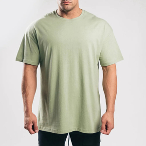 Camiseta de Hombre Tallas Grandes 100% Algodón con Estampado Puff Azul, Cuello Redondo, Tejido de Felpa Transpirable, Ecológica, Personalizable, Venta al por Mayor - Product Image 5