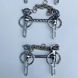 Bocados para Caballos de Acero Inoxidable Transpirables con Boquilla de Goma Suave, Anillo en D de Alta Calidad y Diseño de Turbina para Equitación - Product Image 6
