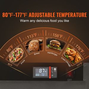 Scaldavivande a 4 livelli in acciaio inossidabile con controllo manuale della temperatura, porta singola, ripiani regolabili e vassoio per l'acqua, ideale per uso professionale - Product Image 2