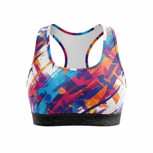 Sujetador Deportivo Sublimado de Poliéster y Spandex sin Costuras, Ropa Deportiva Personalizada al Por Mayor - Product Image 4