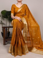 Sari en soie Banarasi douce pour mariage et festivals, prêt-à-porter, disponible chez le fournisseur indien à prix de gros, entièrement cousu