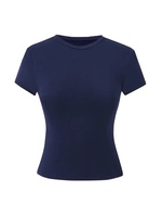 T-shirts en tricot à manches longues pour filles, col rond, décontractés, couleurs personnalisées, 100% coton, tissu extensible moyen, respectueux de l'environnement, dessin animé