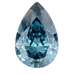 เพชรทรงลูกแพร์สีน้ำเงินสำหรับทำเครื่องประดับเพชรแบบหลวม - Product Image 2