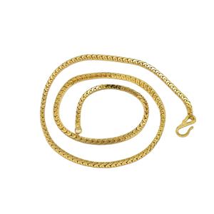 Cadena de Eslabones de Serpiente de Oro Micro de 14K, 18K, 24K al por Mayor, Diseño Moderno y de Moda, Cadena de Latón - Product Image 3