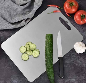 Nouveaux blocs à découper rectangulaires en acier inoxydable, protecteurs de comptoir de cuisine multifonctionnels, en solde - Product Image 1