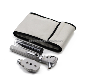 Ensemble d'otoscope et d'ophtalmoscope en acier inoxydable électrique pour usage médical vétérinaire, certifié CE ISO, kit de diagnostic ORL pour étudiants - Product Image 1