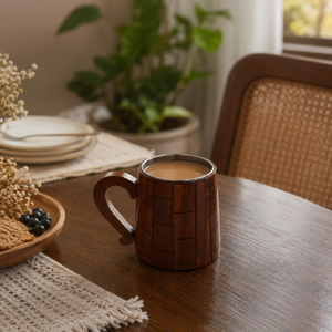 แก้วไม้โรสวูดอินเดีย |   แก้วน้ำทำมือสไตล์เรียบง่าย สำหรับกาแฟ ชา ใช้ในครัว โต๊ะอาหาร ของขวัญ ของตกแต่งบ้าน สำนักงาน - Product Image 2