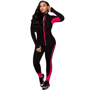 Wholesale Womens Sportswear <b>Set</b> High Quality Women Tracksuit <b>Sets</b> Running Gym Polyester Tracksuits <b>Sets</b> for Women - Product Image 3