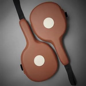 Cible de frappe pour entraînement de boxe et kickboxing, double paume de frappe en cuir véritable, légère et durable, pour Taekwondo - Product Image 5