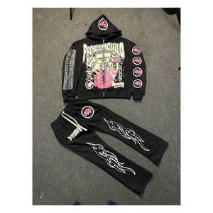 Conjunto de Chándal Personalizado con Sudadera Oversize y Pantalones Acampanados Estilo Urbano - Product Image 1