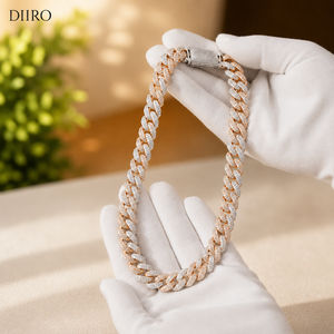 Luxury <b>Iced</b> <b>Out</b> Cuban Link <b>Chain</b> Necklace for Men 14K Gold Plated Moissanite Hip Hop <b>Chain</b> Custom Diamond Cuban Necklace - Product Image 5