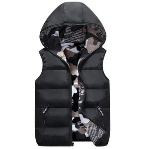Gilet matelassé sans manches à capuche personnalisé avec logo OEM 2026 – Vestes chaudes d'hiver pour hommes - Product Image 6