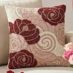 Wholesale Beaded <b>Pumpkin</b> Pattern Cotton Cushion Covers Embroidery Handmade Luxury Decorative <b>Pillow</b> Cases for Sofa Bed Home - Product Image 2