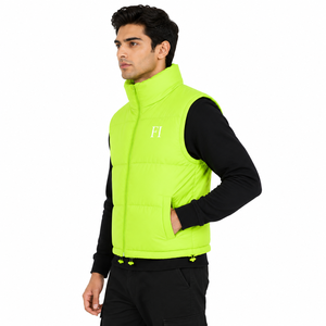 Chaleco Acolchado para Hombre, Venta al por Mayor, Personalizado OEM ODM, Chaquetas sin Mangas para Hombre, Ropa de Invierno, Cuello Alto, Cremallera Completa, Abrigo Acolchado - Product Image 4