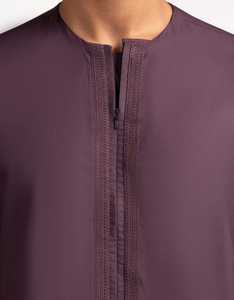 Vêtements de prière islamiques modestes, toutes saisons, thobe, couleur unie, style Moyen-Orient, chemise de prière longue jusqu'au sol - Product Image 3