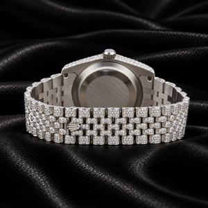 Montre à quartz unisexe de luxe Raj James, bracelet en acier inoxydable, cadran analogique à chiffres romains, verre 38 mm, date, hip-hop, 20 mm - Product Image 2