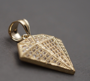 จี้เพชรเลี้ยงในห้องปฏิบัติการสไตล์วินเทจสำหรับผู้ชาย เงินแท้ 925 ประดับเพชรระยิบระยับ - Product Image 3